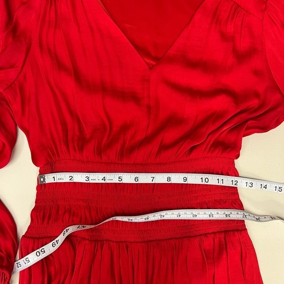 Nine West Red Smocked Waist Dress Size S - Picture 8 of 10